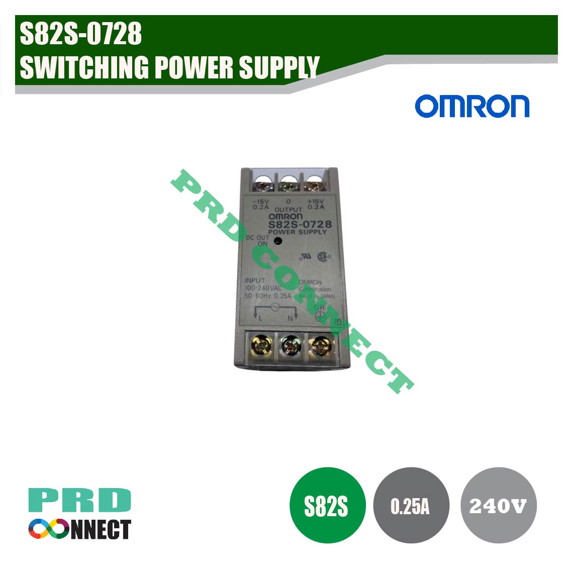 S82S-0728, SWITCHING POWER SUPPLY, OMRON