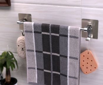 Aluminium towel rack ราวแขวนผ้าขนหนู ราวแขวนเดี่ยว ติดผนัง 10x45x10 cm