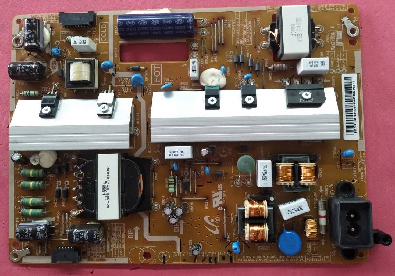 POWER SUPPLY SAMSUNG (ซับพลาย ซัมซุง) อะไหล่แท้/ของถอด รุ่น UA55H6300AKXXT :UA55H6340AKXXT :UA55H6340TKXXT :HG55AC695EKXXT :HG50AD650LWXX พาร์ท BN44-00704E (ใช้กับตรงพาร์ทเท่านั้น)