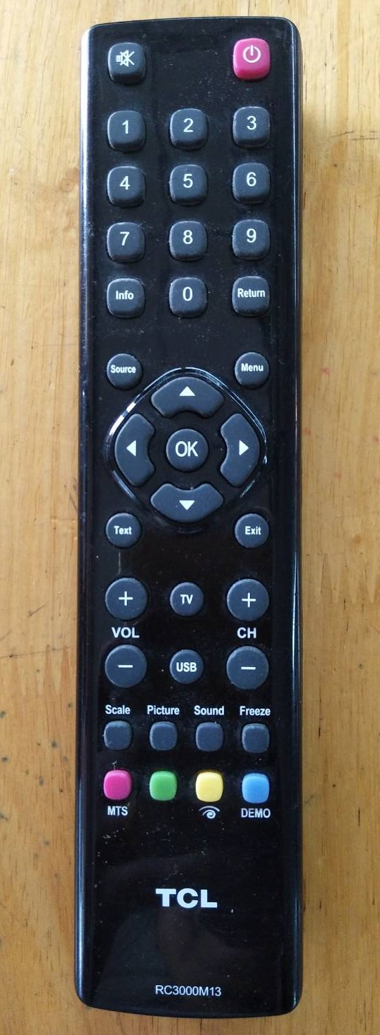 รีโมททีซีแอล (TCL) ของแท้/มือสองมากับเครื่อง สภาพตามรูป พาร์ทRC3000M13