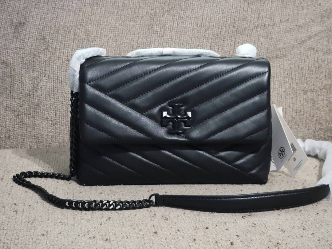 NEW Tory Burch KIRA CHEVRON POWDER SMALL COATED CONVERTIBLE SHOULDER BAG