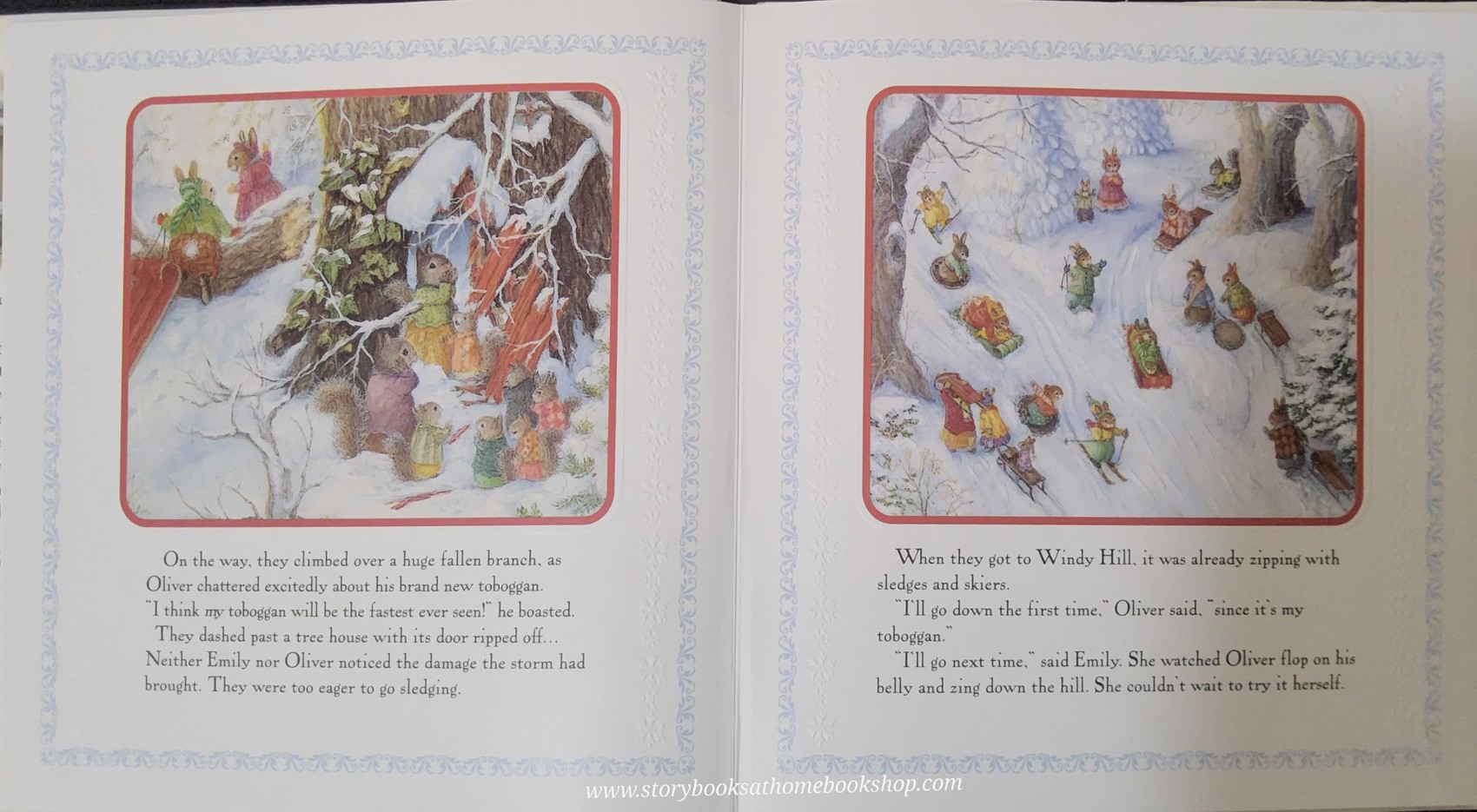 หนังสือนิทานปกแข็ง** 🍅🍓HOLLY POND HILL: OLIVER'S RED TOBOGGA