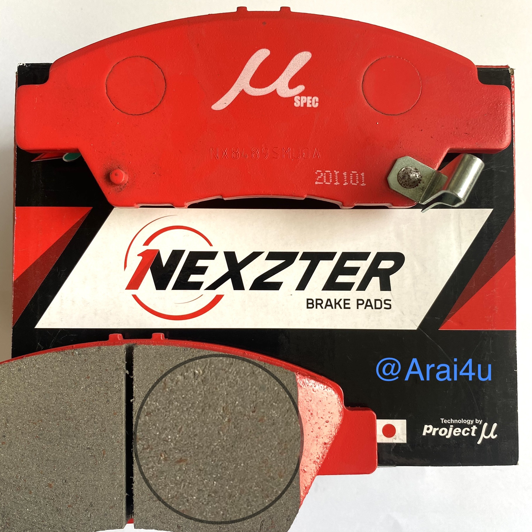 ผ้าเบรคหน้า NEXZTER MUSPEC HONDA JAZZ ปี 2008-2013