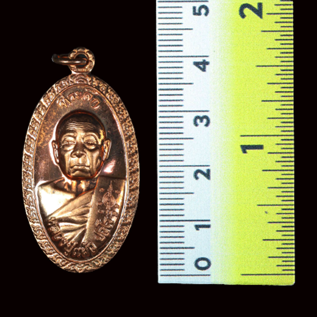 เหรียญใบขี้เหล็กหลวง หลวงปู่แผ้ว วัดรางหมัน ปี2556 เนื้อทองแดง