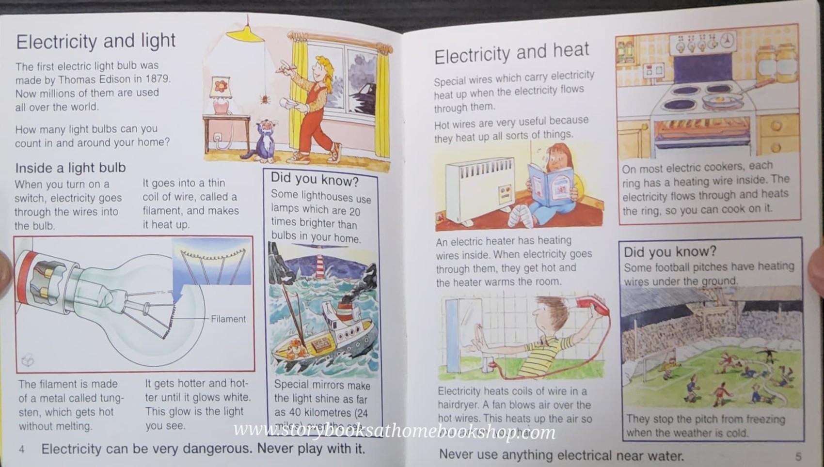 KNOWLEDGE BOOK** ♥️♥️USBORNE POCKET SCIENCE WHERE DOES ELECTRICITY COME FROM?