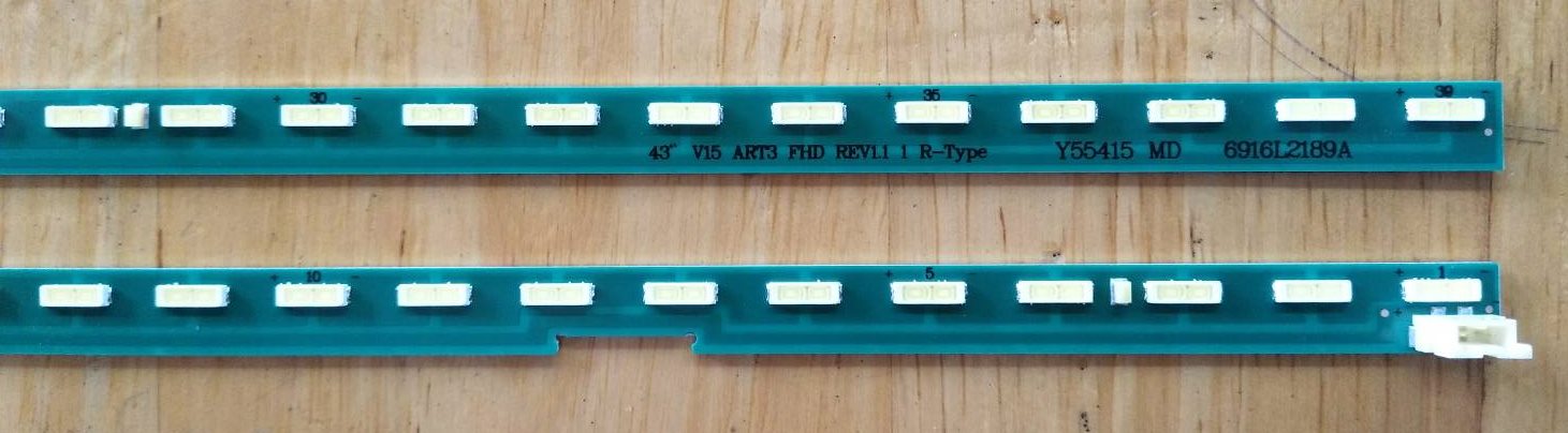 หลอดแบล็คไลท์ LG(แอลจี) อะไหล่ใหม่โรงงาน รุ่น43LF570T :43LF590T :43LF630T 43LF540T 43LX761 (ซ้าย+ขวา 39+39LED ชุด)