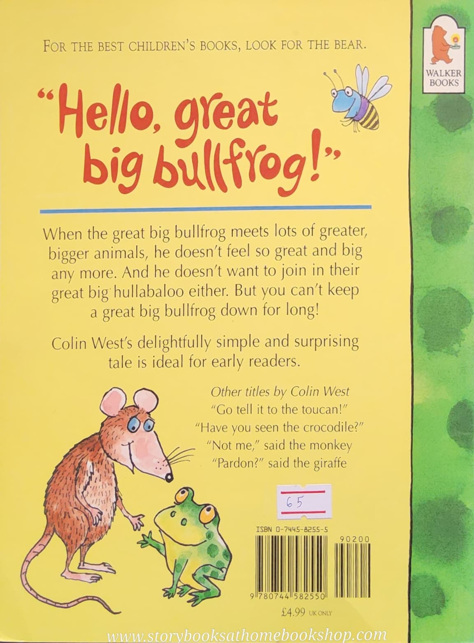 หนังสือนิทานปกอ่อน** 🍅🍓HELLO GREAT BIG BULLFROG! BY COLIN WEST