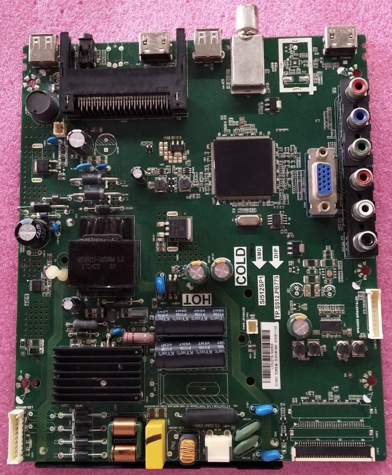 เมนบอร์ดทีวี ทีซีแอล TCL ของแท้ถอดจากเครื่อง ใช้กับรุ่น LED32D2920 LED32D2930 พาร์ทTP.S512.PB775 เบอร์ทีบาร์ ST3151A05-9