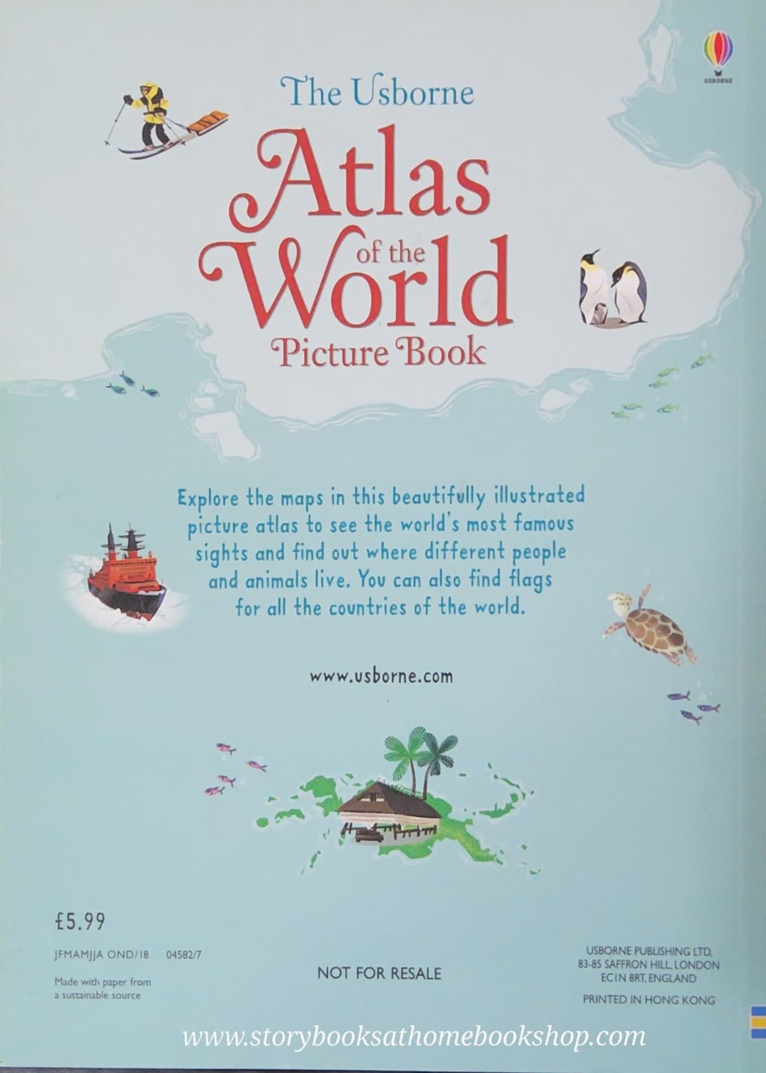 KNOWLEDGE BOOK** ♥️THE USBORNE ATLAS OF THE WORLD PICTURE BOOK