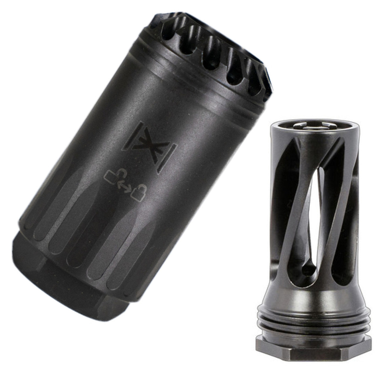 OSS HUXWRX - Flash Hider QD 5.56mm (1/2 x 28) OSS HUXWRX Blasphemy Blast Deflector (ชุดล่ะ)