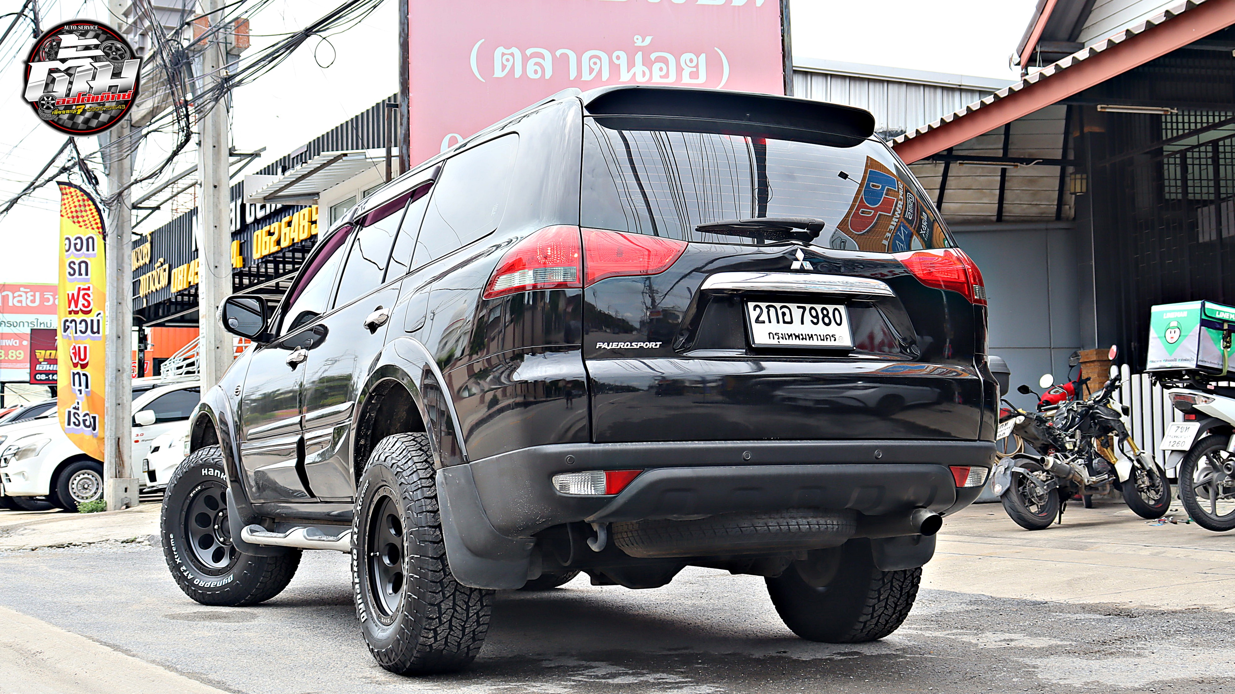 MITSUBISHI PAJERO SPORT เปลี่ยนล้อยาง ล้อ ZEUS-25 ขอบ16นิ้ว ยาง HANKOOK Dynapro AT2 Xtreme 265/70R16 112T