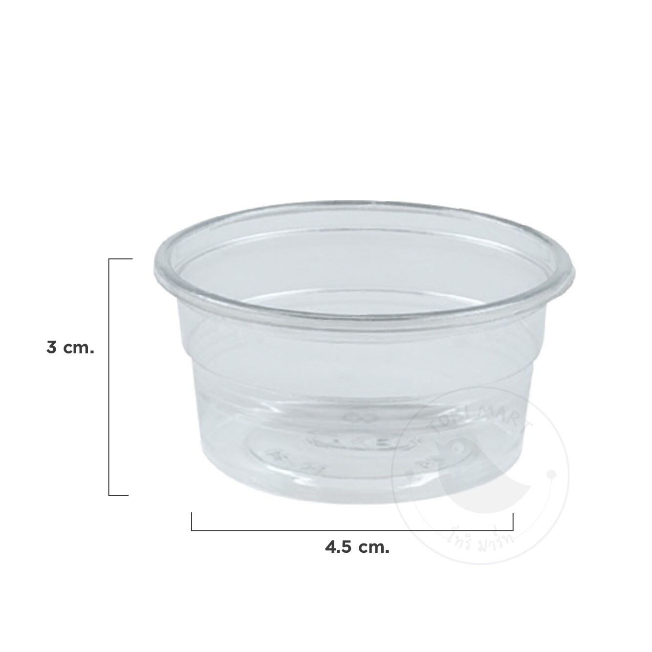 Toripac ถ้วยน้ำจิ้ม กระปุกน้ำจิ้ม ขนาด 2 ออนซ์ พร้อมฝาปิด (50 ชุด/แพ็ค)