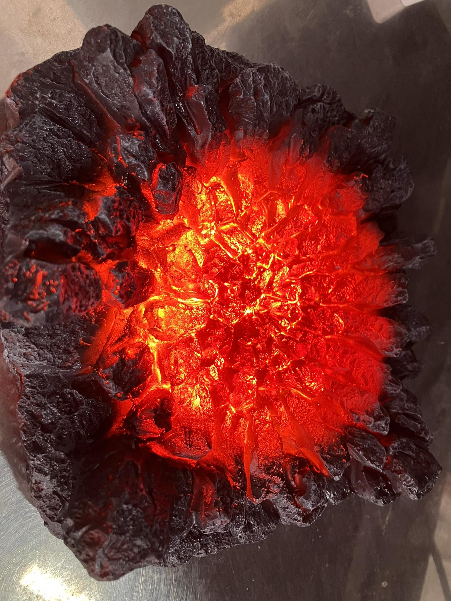 GK Resin Diorama magma burst light up งานเรซิ่น ฐานฉากแมกม่าระเบิด (ใหญ่21cm) (มีไฟ)สายUSB