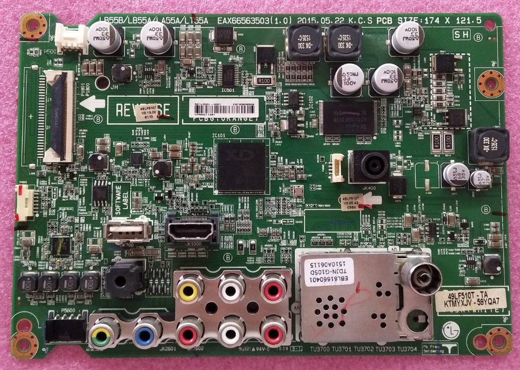 เมนบอร์ดทีวี แอลจี LG ของแท้ถอดจากเครื่อง ใช้กับรุ่น 49LF510T 43LF510T