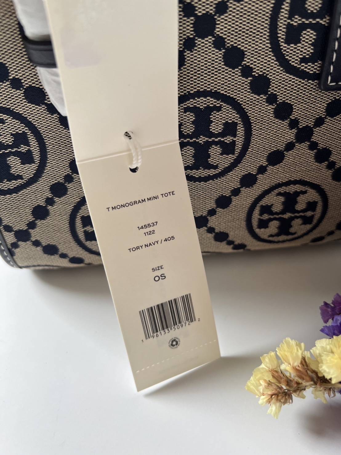 New Tory Burch Mini T Monogram Square Tote Sz. 7.5” (L) x 6” (H) x 2” (D)