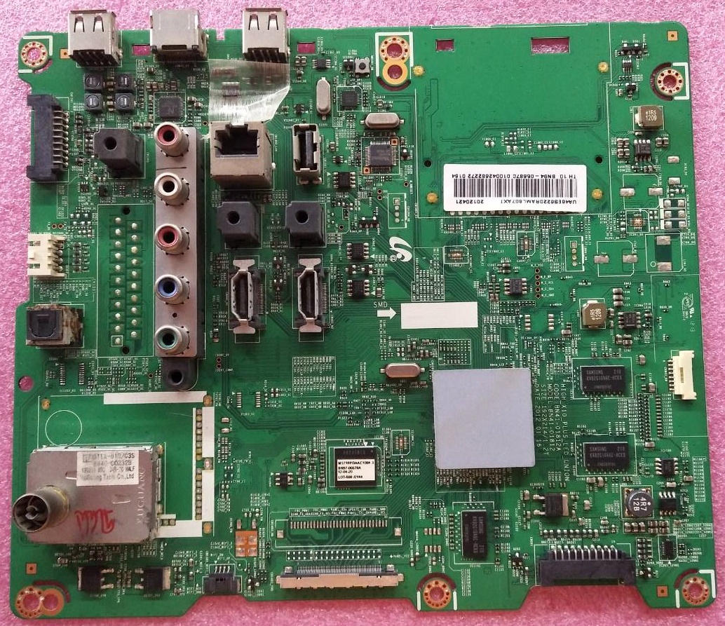 เมนบอร์ดทีวีซัมซุง Samsung ของแท้มือสองถอดจากเครื่อง รุ่น UA55ES6220R UA32ES6220R UA40ES6200M UA40ES6220R UA46ES6220R UA40ES6600R UA46ES6600R UA40ES6800R UA46ES6800R UA55ES6800R UA60ES6500R (พาร์ทมี 28 พาร์ทตามที่ระบุด้านล่าง)