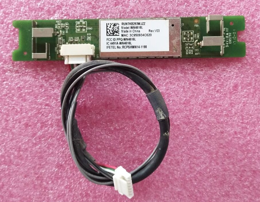 ตัวรับสัญญาน WIFI SHARP (ชาร์ป) ของแท้ถอดจากเครื่อง รุ่น LC-40LE380X พาร์ทRUNTKB293WJZZ