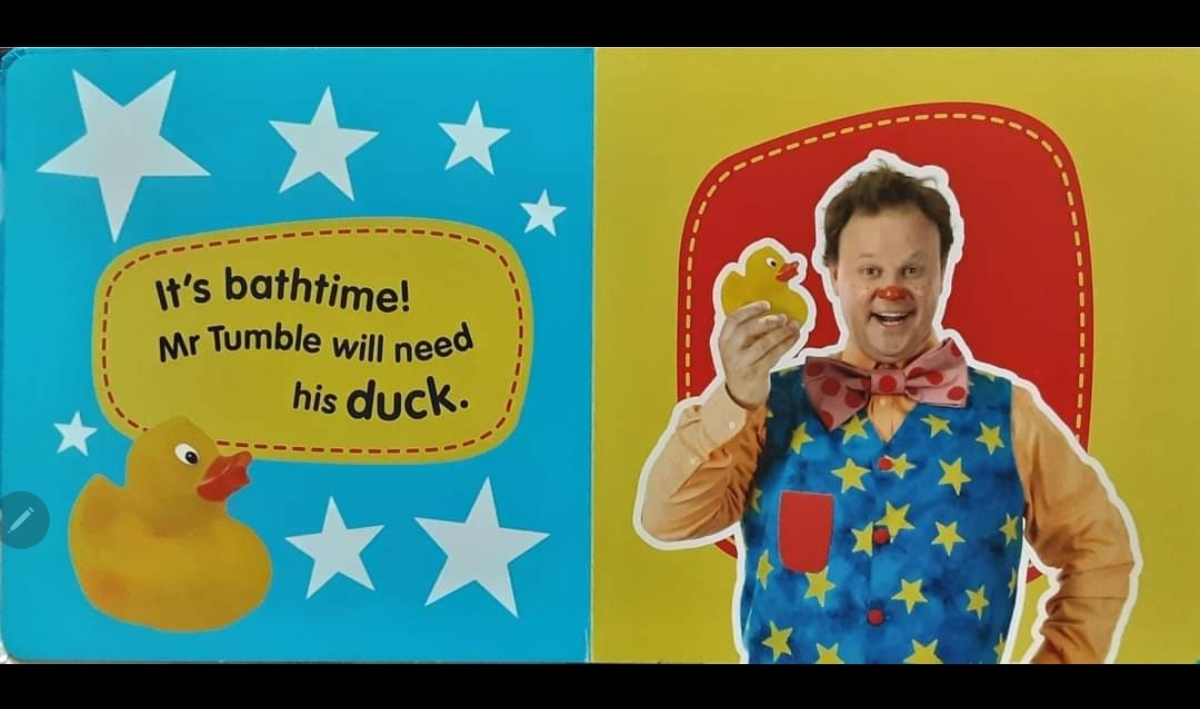 หนังสือนิทาน ภาษาอังกฤษ ปกแข็ง Board Book Mr Tumble's Bathtime Book/สภาพ 80-90%