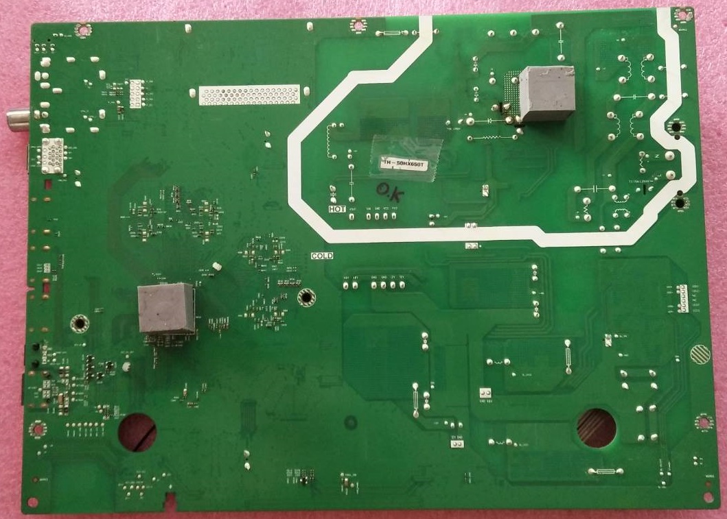 เมนบอร์ดทีวี พานาโซนิค PANASONIC ของแท้มือสองถอดจากเครื่อง รุ่น TH-50HX650T พาสบอร์ด 5800-A9K23G-0P30