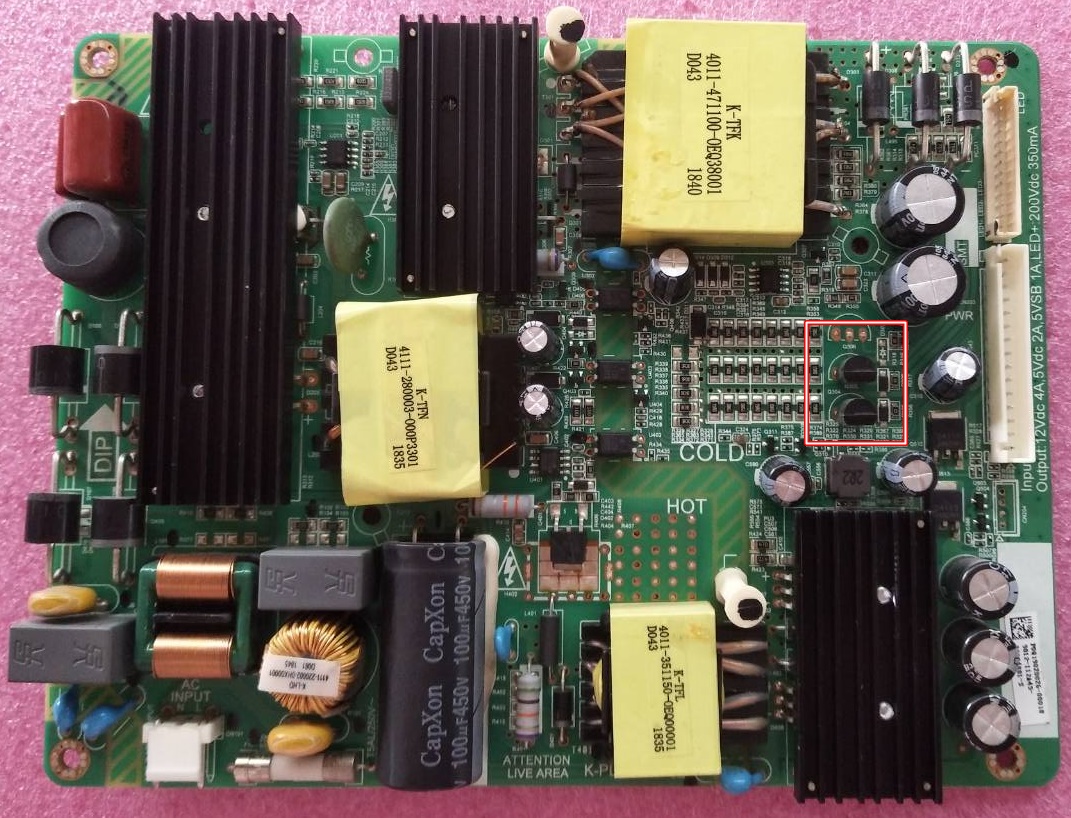 ซับพลายทีวี ฟิลิปส์ PHILIPS ของแท้ถอดจากเครื่อง ใช้กับรุ่น43PUT6002S/67 50PUT6002S/67 55PUT6002S/67 (ใช้กับไดร์ขับหลอด 2ชุด)