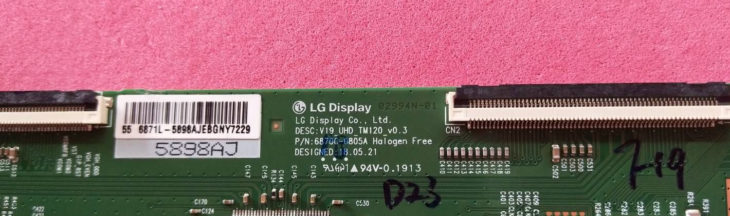 ทีคอน (T-CON) ACONATIC (อะโคเนติค) อะไหล่แท้/ของถอด ใช้กับรุ่น 55RS541AN พาร์ทบอร์ด 6870C-0805A