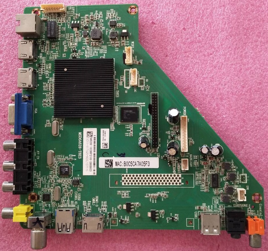 เมนบอร์ดทีวีโปรวิชั่น PROVISION ของแท้ถอดจากเครื่อง รุ่นLT-50G53 MSD6A628-T8E3 ทีบาร์ LC490DUY(SH)(A2)