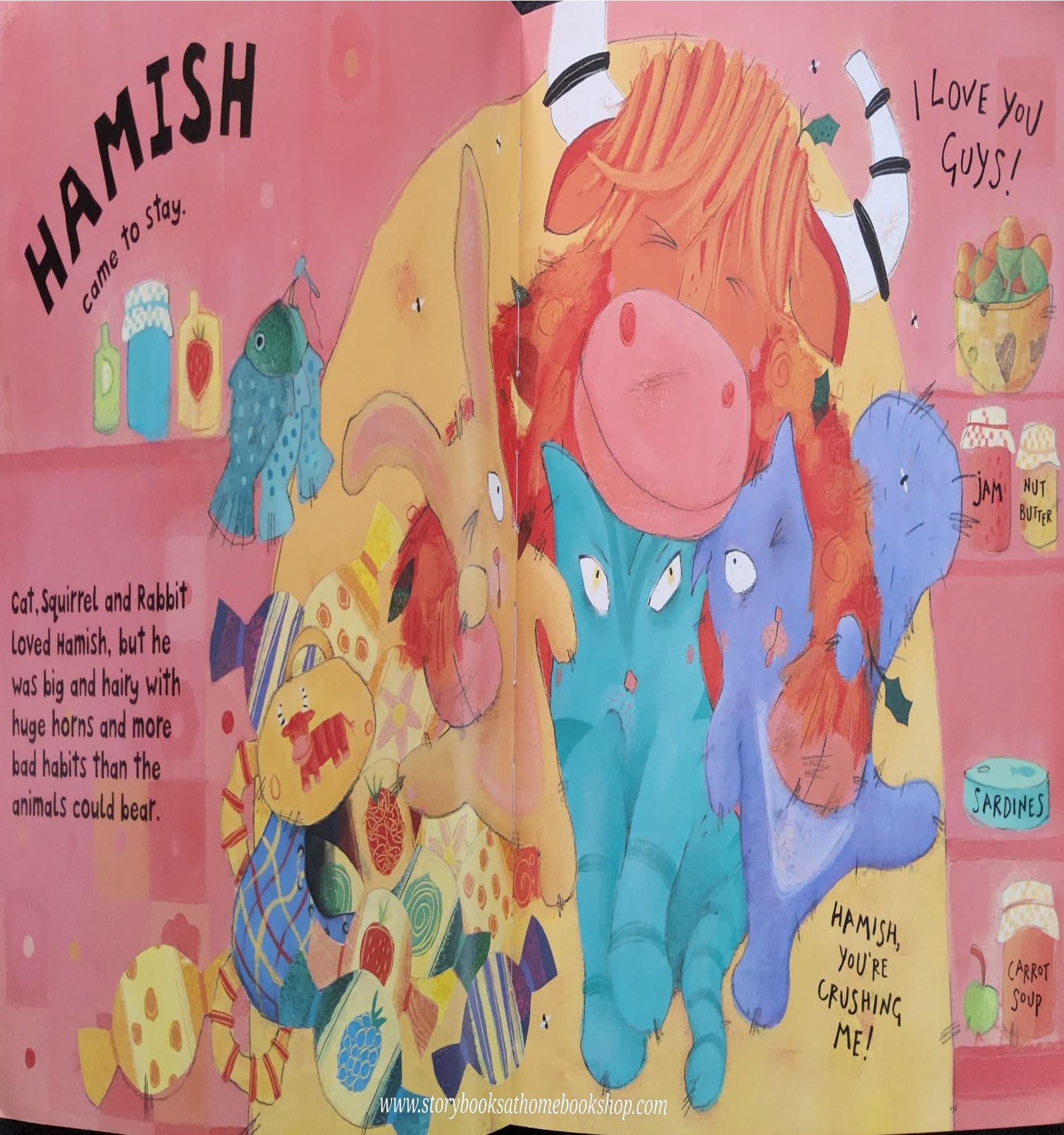 หนังสือนิทานปกอ่อน ปกกริทเตอร์** 🍅🍓HOME SWEET HAMISH BY NATALIE RUSSELL
