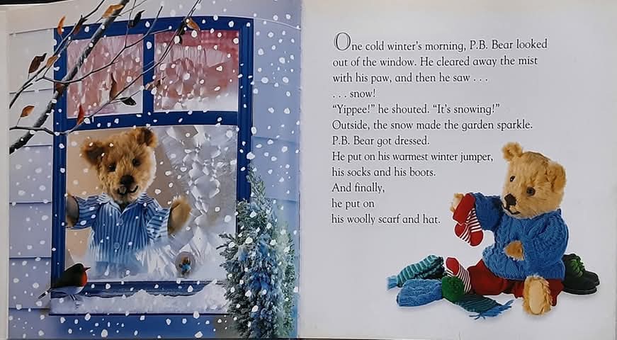 หนังสือนิทานปกแข็ง** 🍅🍓 P.B.BEAR THE SNOWY RIDE