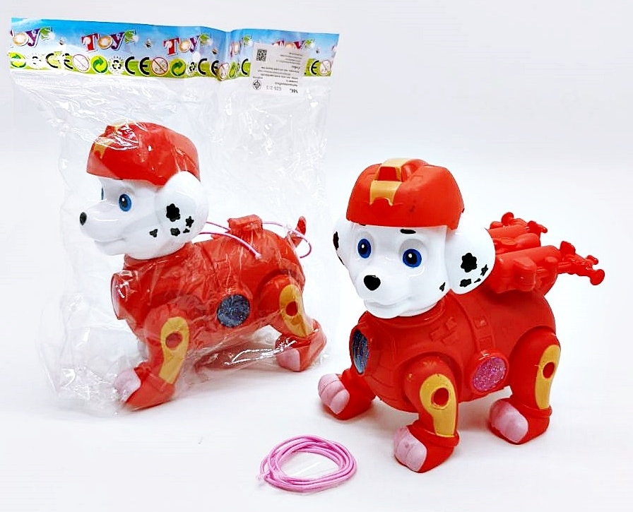 026-2 หมาใส่ถ่านมีเชือกจูง
