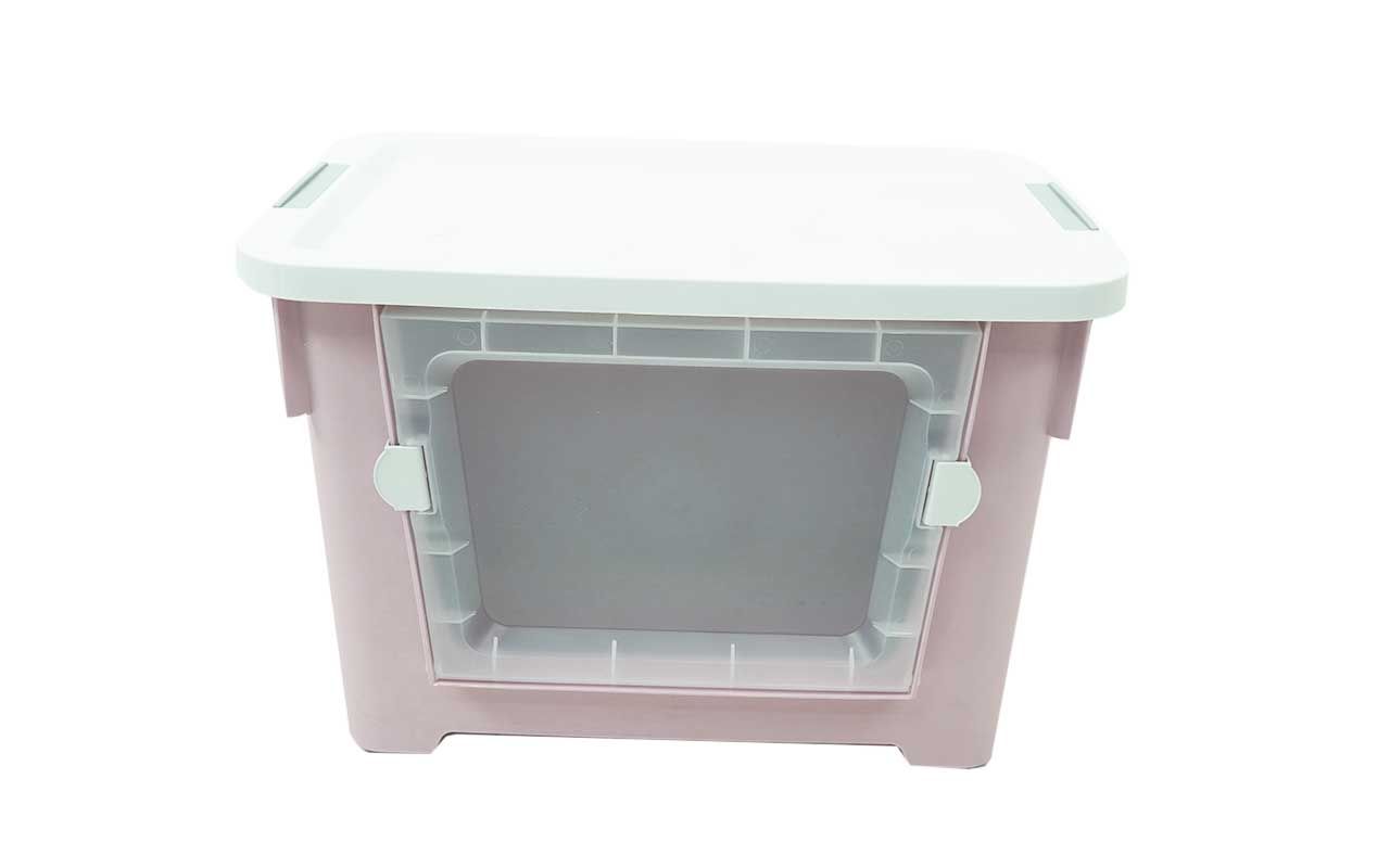 Storage Box กล่องพลาสติก กล่องเก็บของ ฝาหน้า มีล้อ 60L 41x58x36 cm