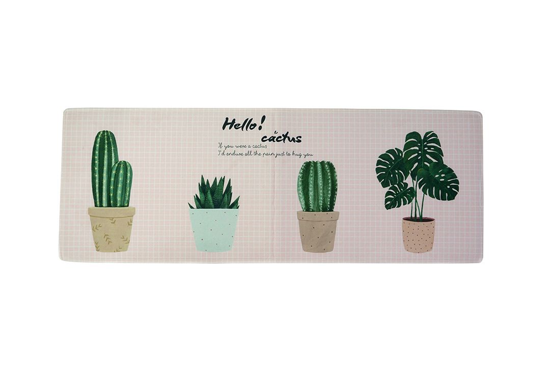 Door mat พรมเช็ดเท้า ลายแคคตัส Cactus Bright 44x120x2 cm