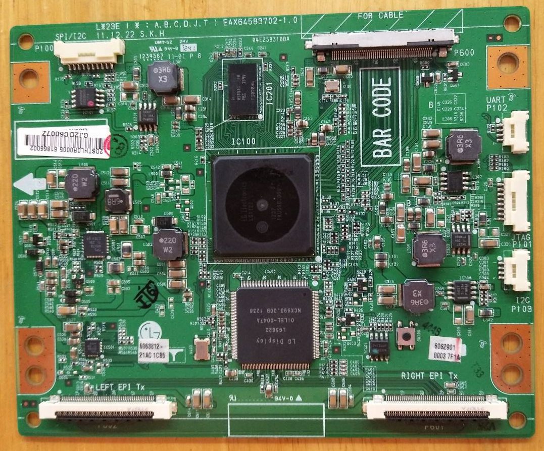 ทีคอนทีวีLG(แอลจี)ของแท้ถอดจากเครื่อง รุ่น55LM8600 :EAX64583702-1.0 :EBR61780501