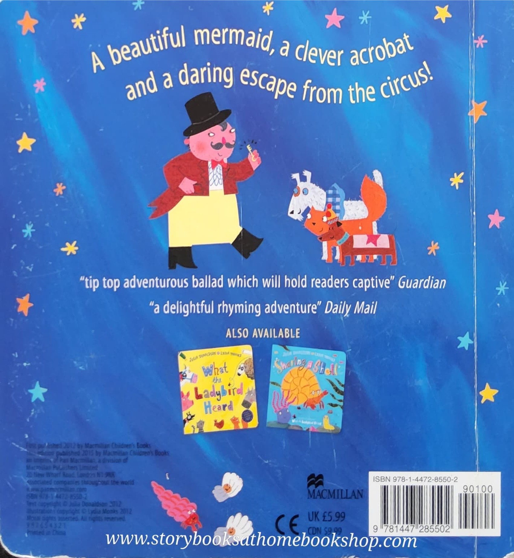 BOARD BOOK ** ð
THE SINGING MERMAID BY JULIA DONALDSON.LYDIA MONKSð