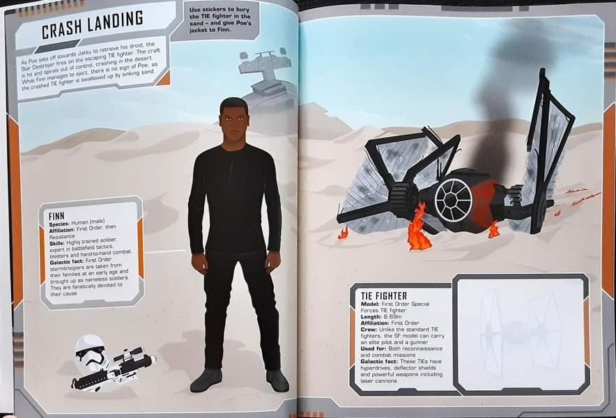 ACTIVITIES BOOK ** ð
ð STAR WARS FINN'S ADVENTURE STICKER BOOK