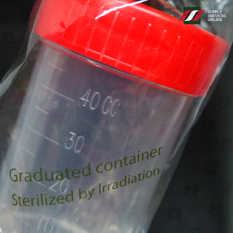 กระปุกเก็บปัสสาวะ แบบปราศจากเชื้อ ขนาด 60 มิลลิลิตร Urine Container 60mL. PP,Sterile
