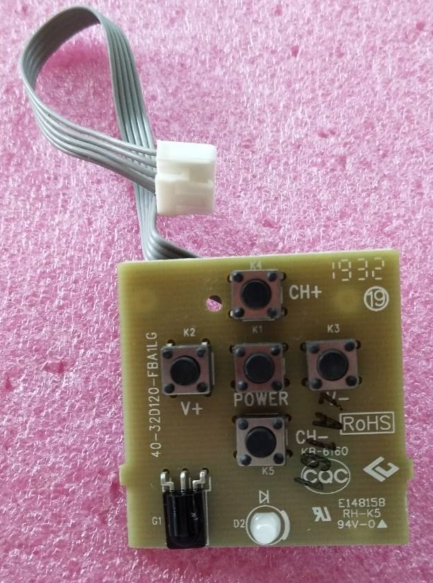 ตัวรับสัญญาณ รีโมทย์ TCL (ทีซีแอล) ของแท้ถอดจากเครื่อง รุ่น LED32D2940 พาร์ท40-32D120-FBA1LG