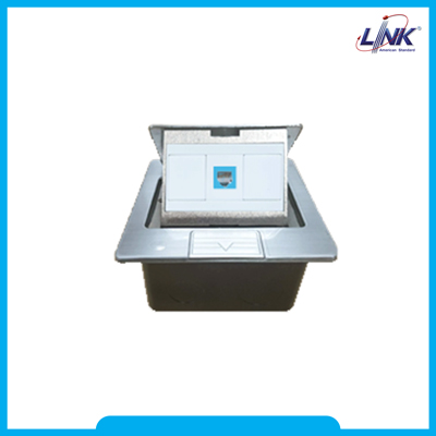 CAT 5E NEW POP-UP STAINLESS 1 PORT OUTLET w/DAMPING เต้ารับฝังพื้นมีDamping