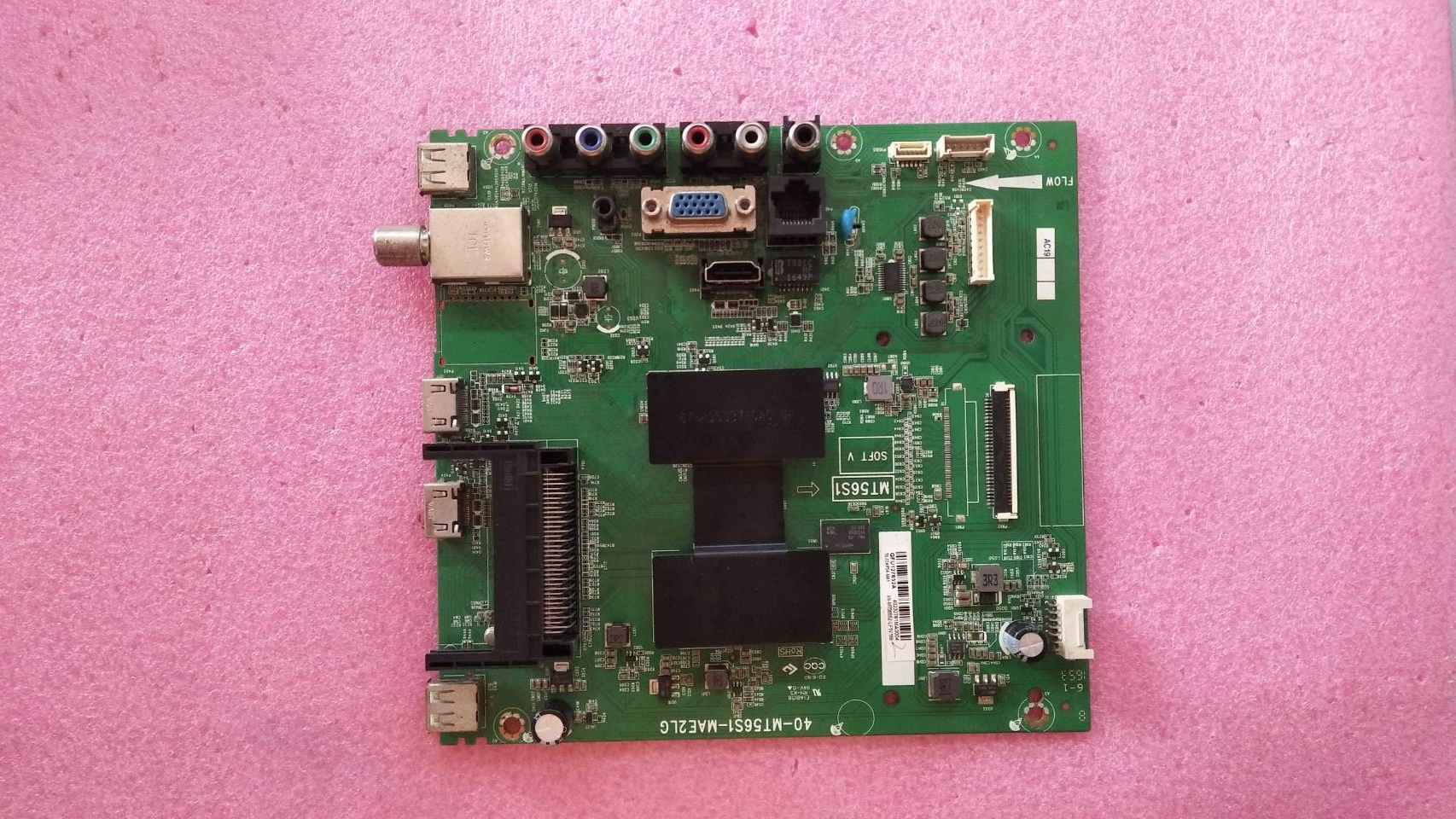 เมนบอร์ดทีวีทีซีแอลTCL อะไหล่แท้มือสองพร้อมใช้งาน ใช้กับรุ่น LED32S6000 พาร์ท 40-MT56S1-MAE2LG :MT56S1 T8-32AP3A-MA1