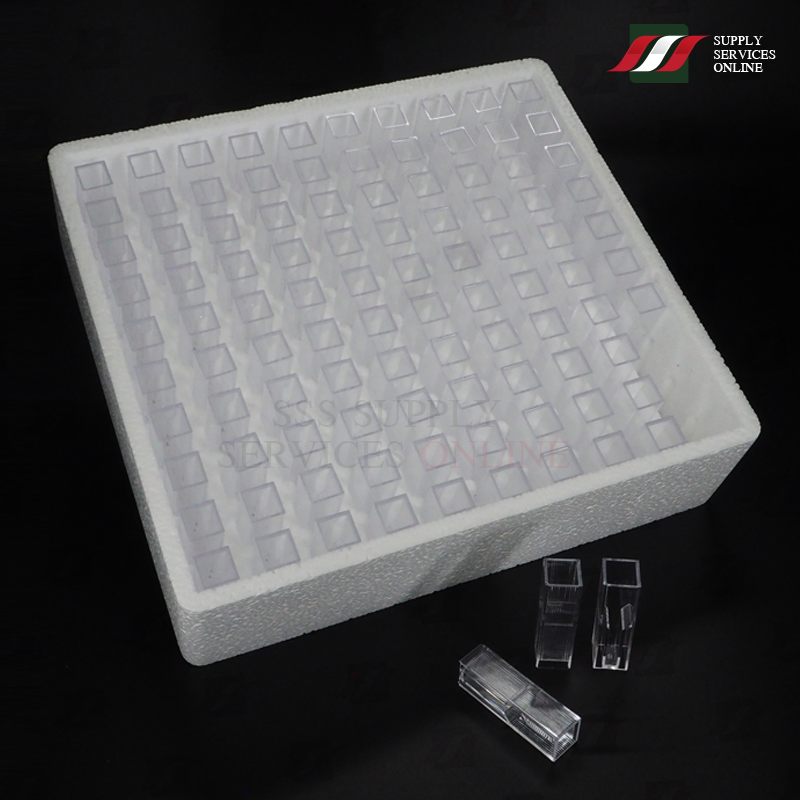 Semi Micro Cuvette 1.5ml. คิวเวต เนื้อ PS ขนาด 1.5มล.100 ชิ้น / 1 กล่อง!!!สินค้ามีจำนวนจำกัด 10 ชุดสุดท้าย!!!