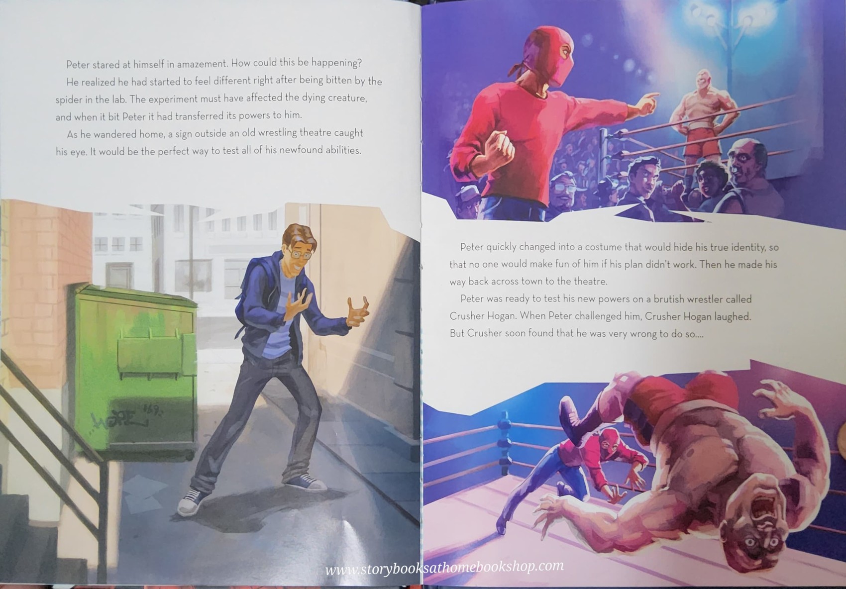 หนังสือนิทานปกแข็ง** 🍅🍅MARVEL ULTIMATE SPIDER-MAN ORIGIN STORY