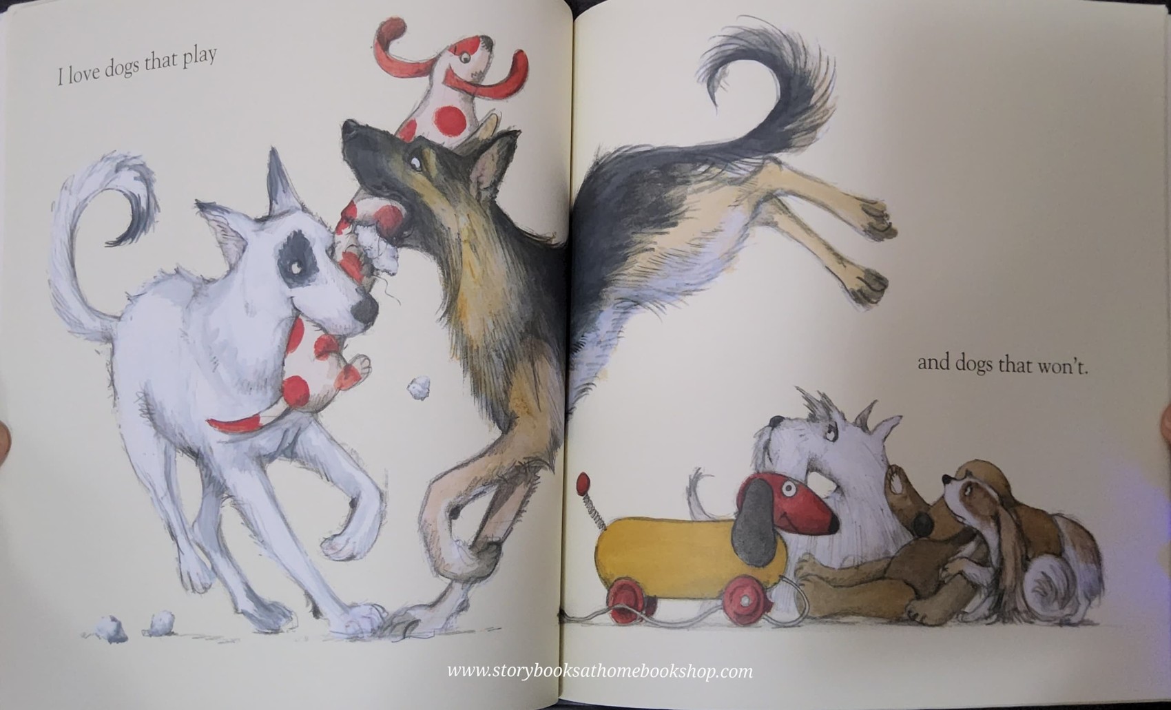 THE WINNER OF THE KATE GREENAWAY MEDAL** ** หนังสือนิทานปกอ่อน** 🍅🍓DOGS BY EMILY GRAVETT