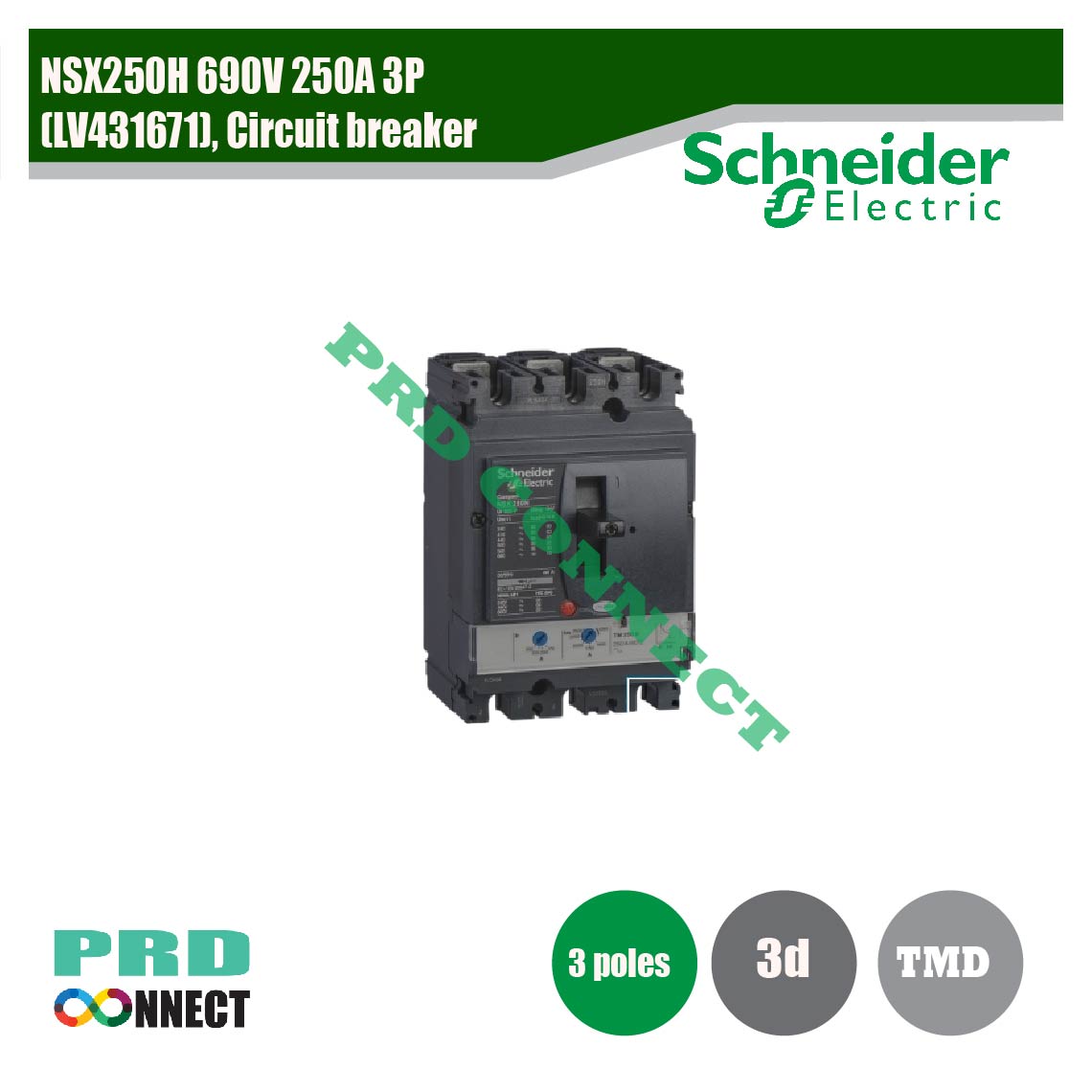 NSX250H 690V 250A 3P (LV431671), CIRCUIT BREAKER
