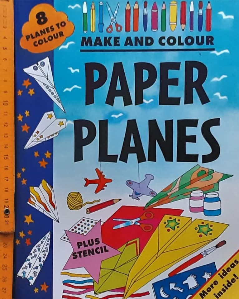 ACTIVITIES BOOK** 🍅🍓MAKE AND COLOUR PAPER PLANES PLUS STENCIL