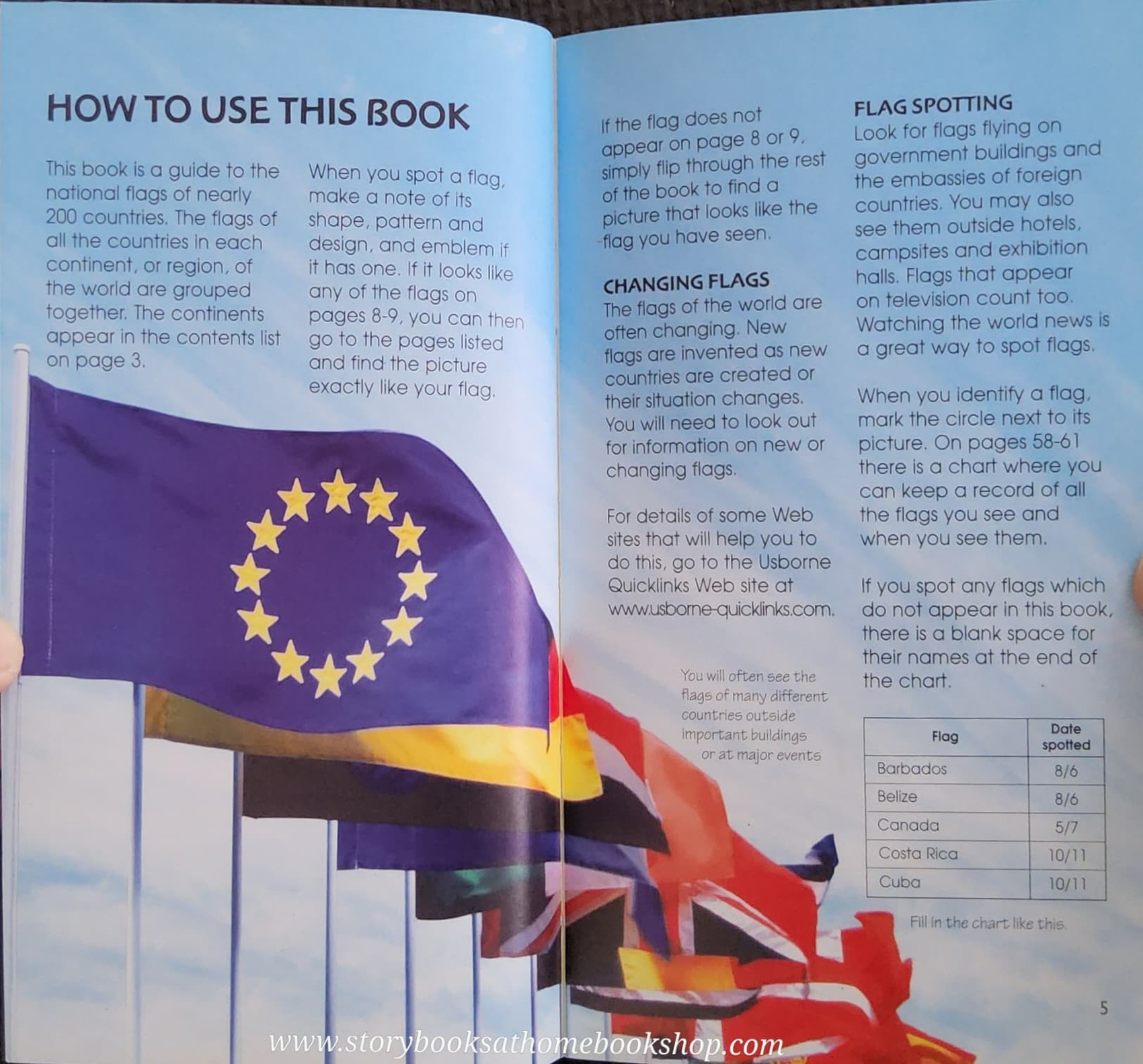 Knowledge Book** ð
ð
Usborne Spotter's Guide FLAGES OF THE WORLD