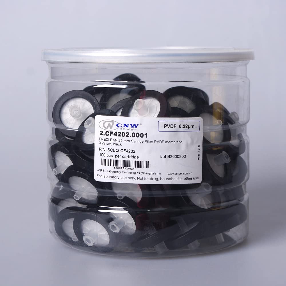 25mm. 0.22um PVDF Syringe filter (Hydrophobic) (100/pk) P/N 2.CF4202.0001