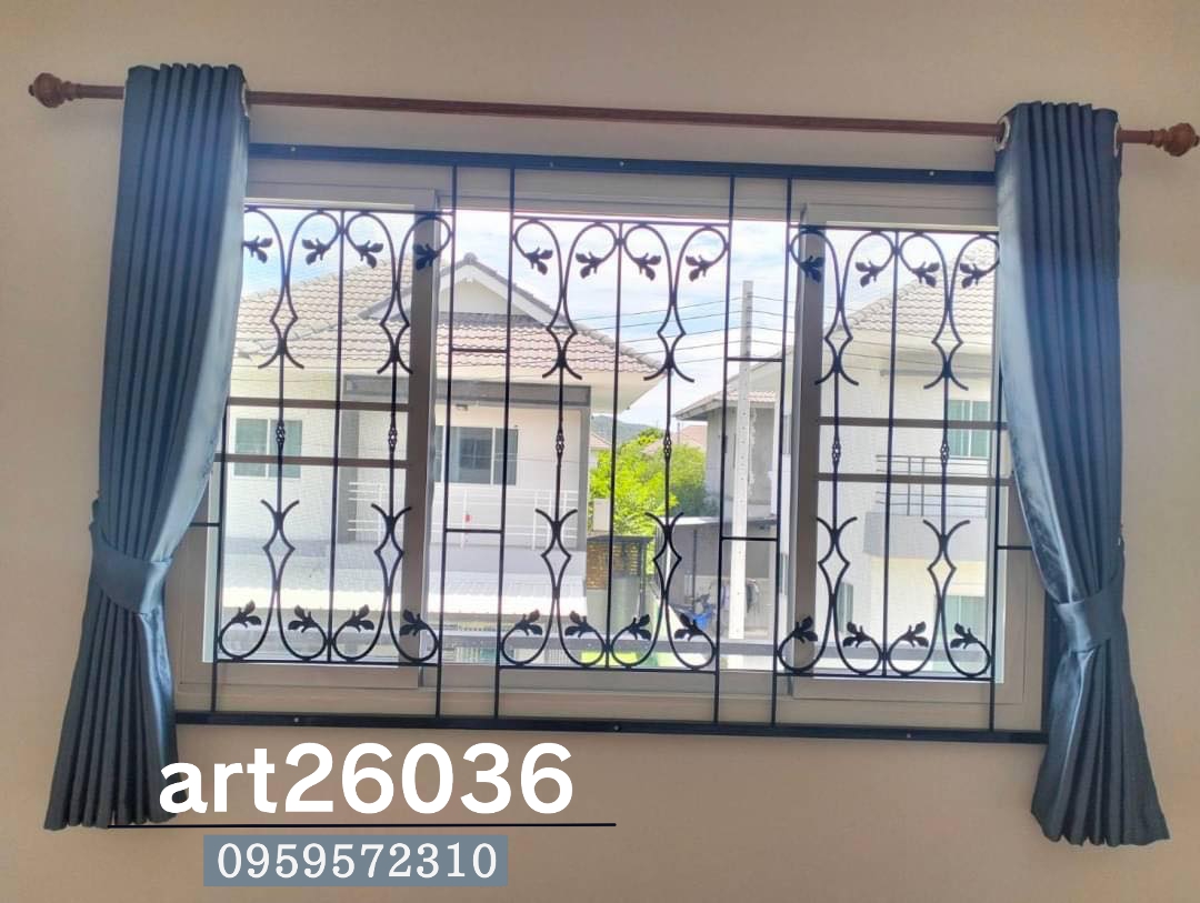 ติดตั้งเหล็กดัดพร้อมมุ้งลวด