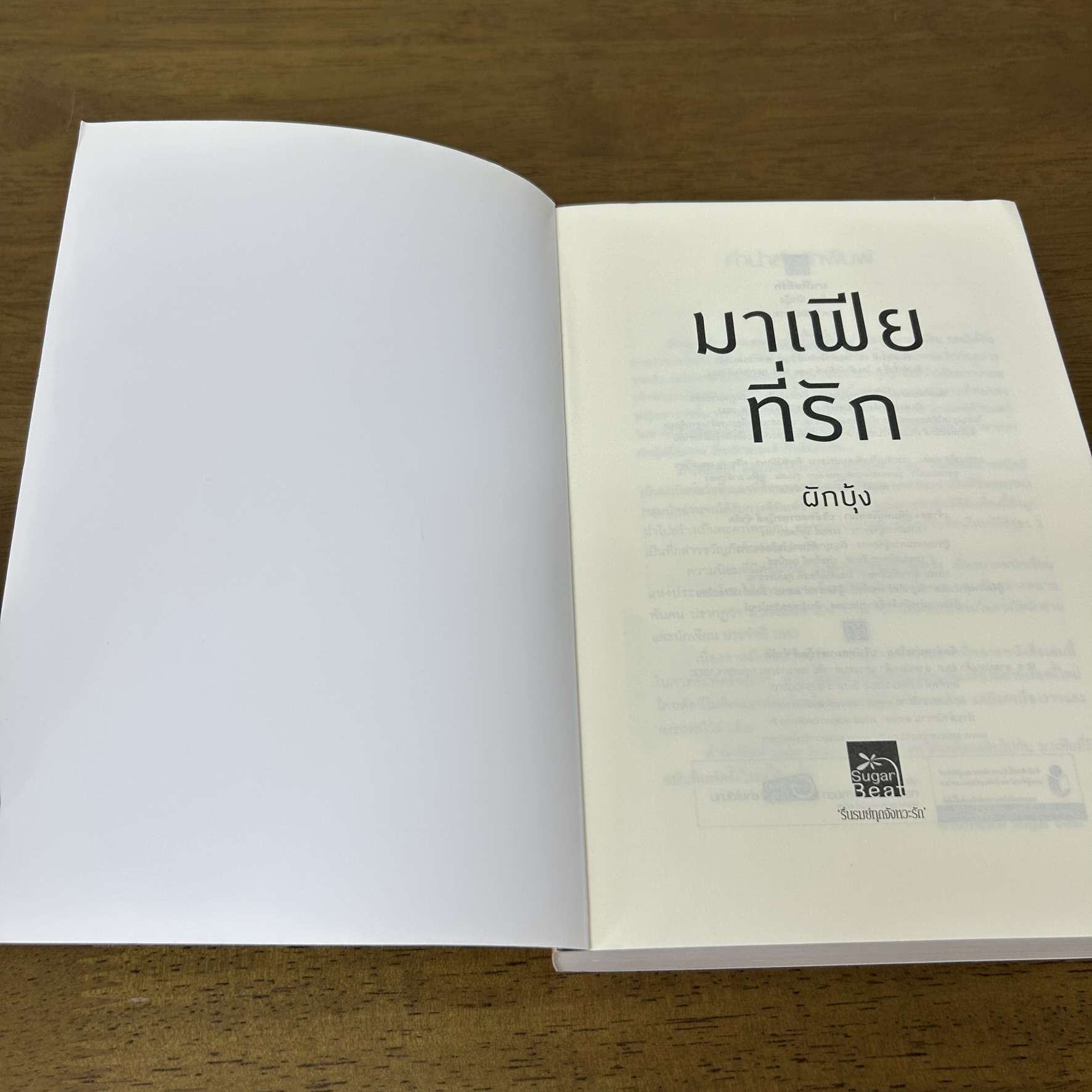 มาเฟียที่รัก ฉบับปรับปรุง ... ผักบุ้ง (มือสอง) นิยาย โรแมนติก ชูการ์บีท สถาพร