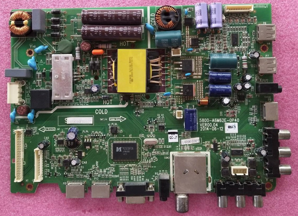 One Board SKYWORTH (วันบอร์ด สกายเวิร์ท) ของแท้ถอดจากเครื่อง ใช้กับรุ่น 40E360 พาร์ท 5800-A6M62E-0P40 ทีบาร์V400HJ6-PE1