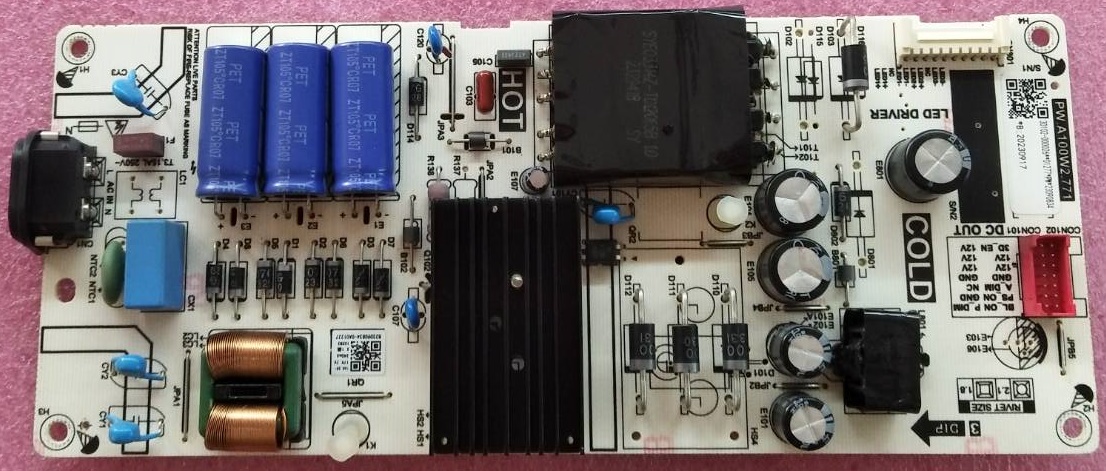 ซัพพลายทีวี ทีซีแอล TCL อะไหล่แท้มือสองถอดจากเครื่อง รุ่น 58P635 พาสบอร์ด PW.A100W2.771