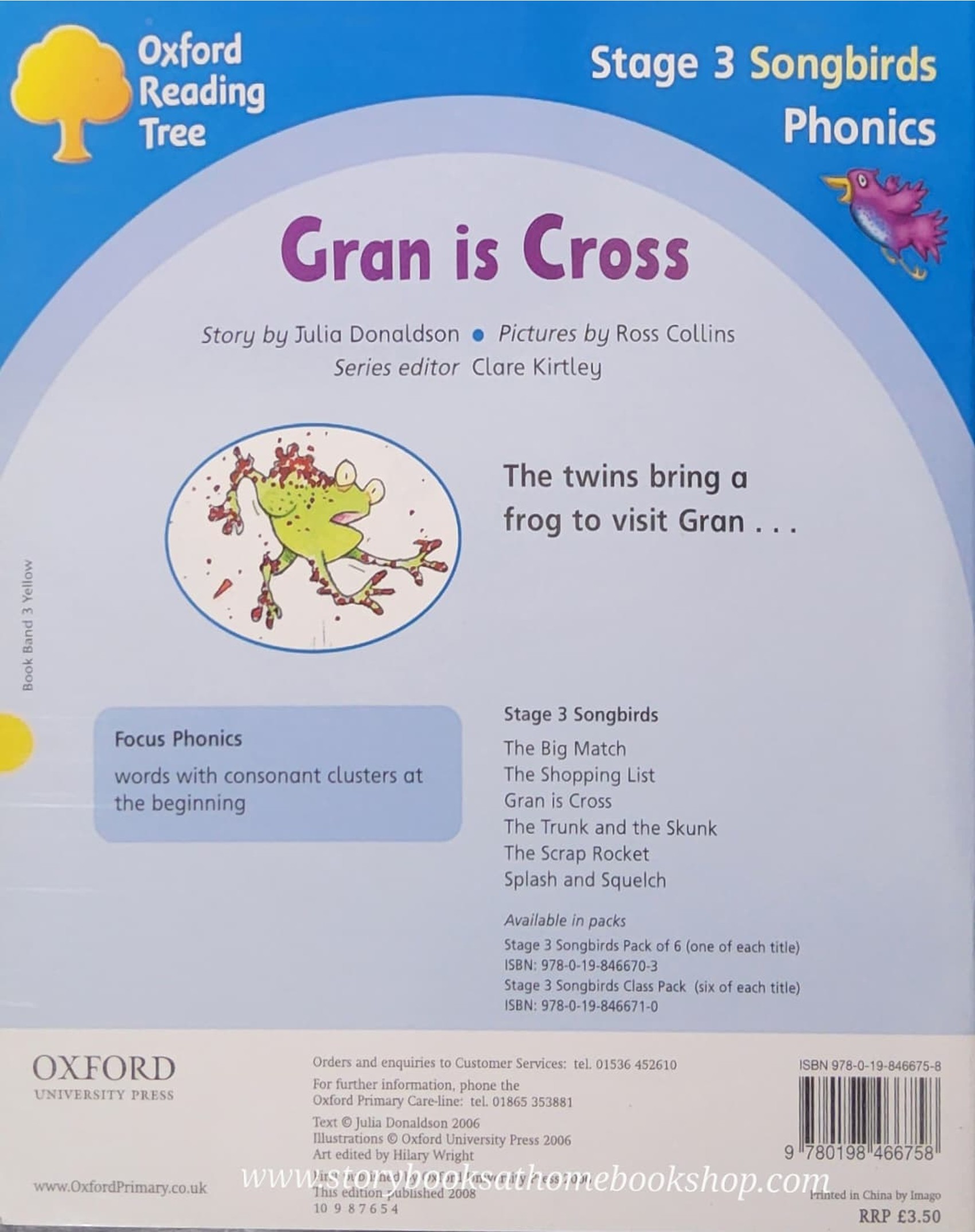 หนังสือนิทานปกอ่อน** 🍅🍓OXFORD READDING TREE SONGBIRDS PHONICS: GRAN IS CROSS BY JULIA DONALDSON